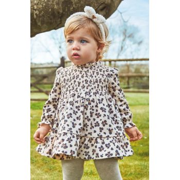 Mayoral rochie bebe culoarea bej, mini, evazati