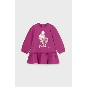 Mayoral rochie bebe culoarea violet, mini, oversize