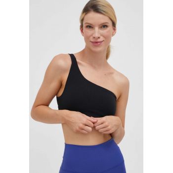 JOYINME sutien yoga Heat Ribbed culoarea negru, neted