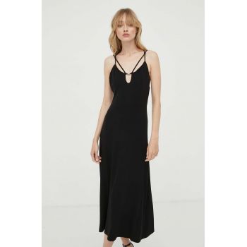 MICHAEL Michael Kors rochie culoarea negru, midi, evazati