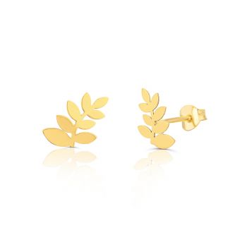 Cercei din aur 14k Fern