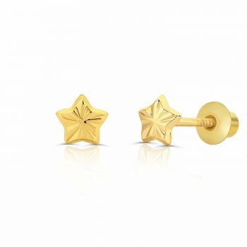 Cercei din aur 14k pentru copii Geometric Stars