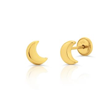 Cercei din aur 14k pentru copii Half Moons