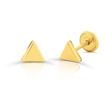 Cercei din aur 14k pentru copii Triangle Shape