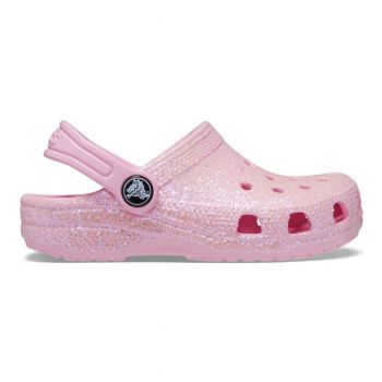 Saboti Crocs Toddler Classic Glitter Clog Roz - Flamingo