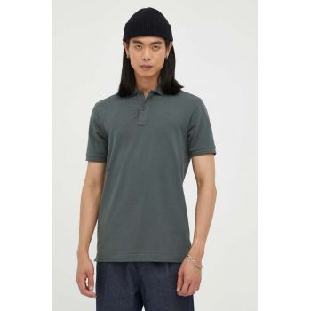 G-Star Raw tricou polo barbati, culoarea gri, neted