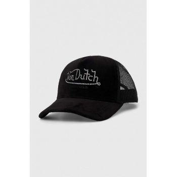 Von Dutch sapca culoarea negru, cu imprimeu