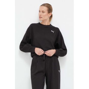 Puma bluza femei, culoarea negru, neted