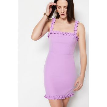 Rochie mini cu garnituri cu volane