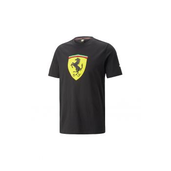 Tricou din bumbac cu imprimeu logo Ferrari