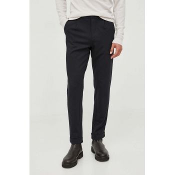 Lindbergh pantaloni barbati, culoarea negru, mulata