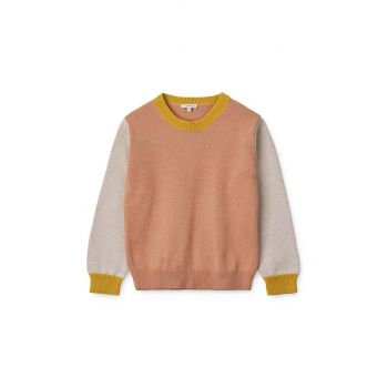 Liewood pulover de bumbac pentru copii culoarea portocaliu, light ieftin