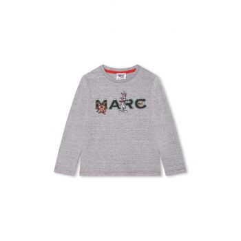 Marc Jacobs longsleeve din bumbac pentru copii x Looney Tunes culoarea gri, cu imprimeu