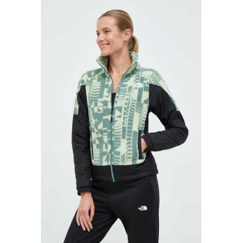 The North Face bluza femei, culoarea verde, modelator