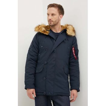 Alpha Industries geacă Explorer bărbați, culoarea bleumarin, de iarnă 193128.07-navy