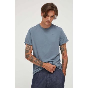 G-Star Raw tricou din bumbac culoarea gri, neted