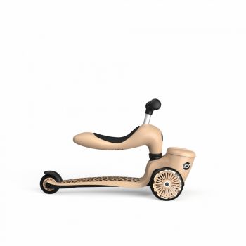 Trotineta copii cu sezut Scoot and Ride transformabila 2 in 1 HighwayKick 1 Lifestyle Leopard 1-5 ani