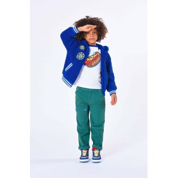 Marc Jacobs longsleeve din bumbac pentru copii culoarea alb, cu imprimeu