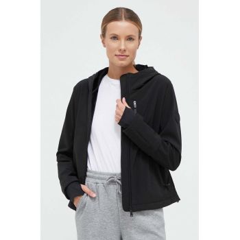 Dkny geaca femei, culoarea negru, de tranzitie