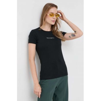 MAX&Co. tricou din bumbac culoarea negru