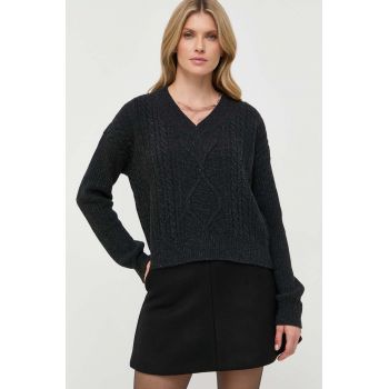 Max Mara Leisure pulover de lana femei, culoarea negru