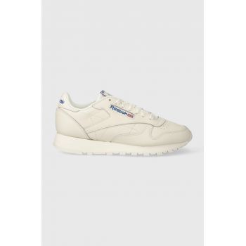 Reebok Classic sneakers din piele CLASSIC LEATHER culoarea bej