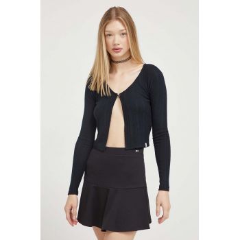 Roxy cardigan femei, culoarea negru, light