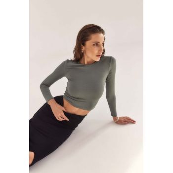 Saint Body longsleeve femei, culoarea verde ieftin