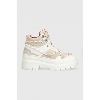 Tommy Jeans sneakers TJW HYBRID BOOT culoarea alb, EN0EN02338