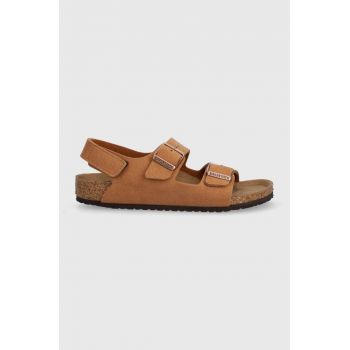 Birkenstock sandale copii culoarea maro ieftine