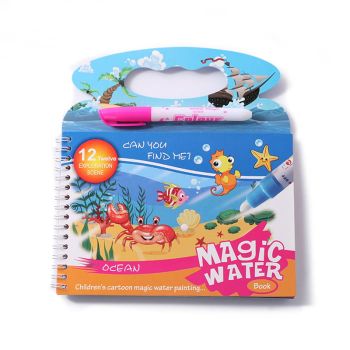 Carte de colorat cu apa Magic Water Book Ocean