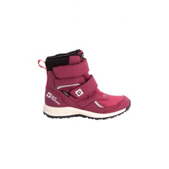 Jack Wolfskin cizme de iarna pentru copii WOODLAND WT TEXAPORE HIGH VC culoarea bordo