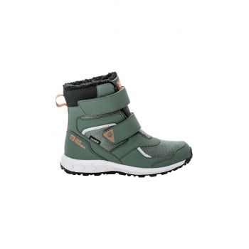 Jack Wolfskin cizme de iarna pentru copii WOODLAND WT TEXAPORE HIGH VC culoarea turcoaz