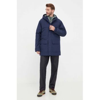 Jack Wolfskin geaca barbati, culoarea albastru marin, de iarna