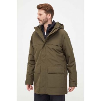 Jack Wolfskin geaca barbati, culoarea verde, de iarna