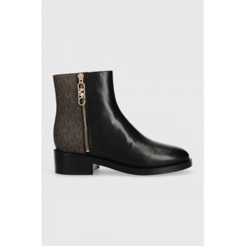 MICHAEL Michael Kors botine Regan femei, culoarea negru, cu toc plat, 40F3RGME6L