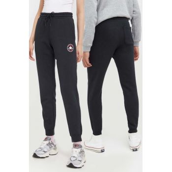 Converse pantaloni de trening culoarea negru, cu imprimeu