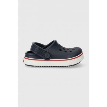 Crocs slapi copii CROCBAND CLEAN CLOG culoarea albastru marin