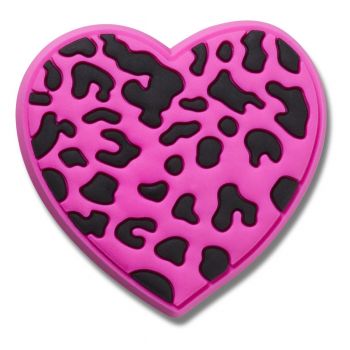 Jibbitz Crocs Purple Cheetah Print Heart