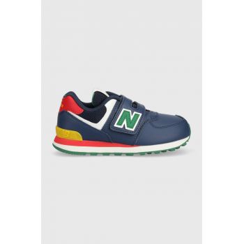 New Balance sneakers pentru copii PV574CT culoarea albastru marin ieftini