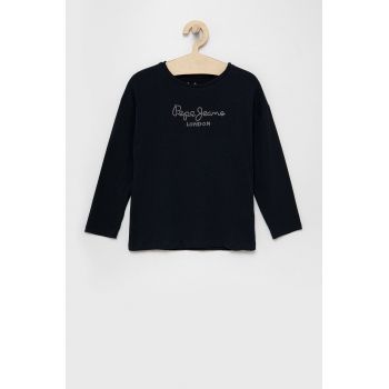 Pepe Jeans Longsleeve copii culoarea albastru marin