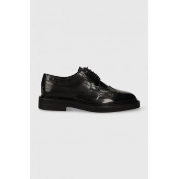 Gant pantofi de piele Jaczy barbati, culoarea negru, 27631388.G00