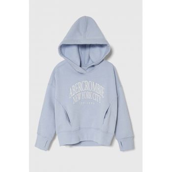 Abercrombie & Fitch bluza copii cu glugă, cu imprimeu