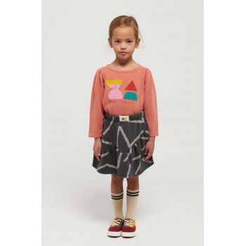 Bobo Choses longsleeve din bumbac pentru copii culoarea portocaliu