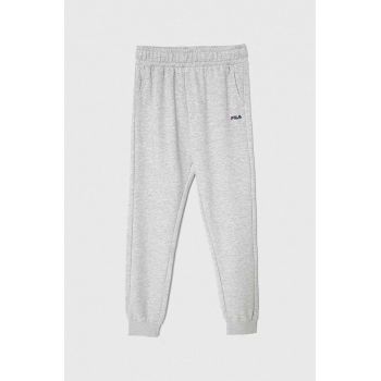 Fila pantaloni de trening pentru copii BIEDERBACH culoarea gri, neted