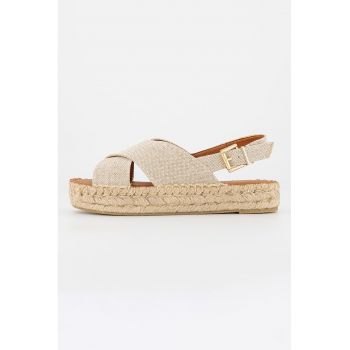 Sandale-espadrile cu barete incrucisate