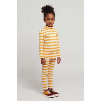 Bobo Choses leggins bebe culoarea galben, modelator