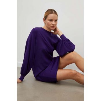 Drykorn rochie culoarea violet, mini, drept