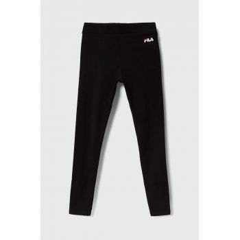 Fila leggins copii culoarea negru, neted