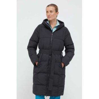 Jack Wolfskin geaca de puf femei, culoarea negru, de iarna de firma originala